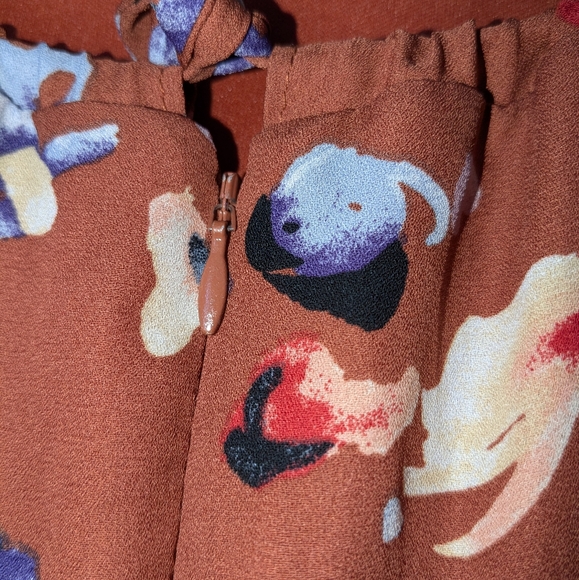 Hutch Anthropologie Rust Brown Declan Floral Midi Tank Sun Dress Sz 0 - Picture 6 of 8